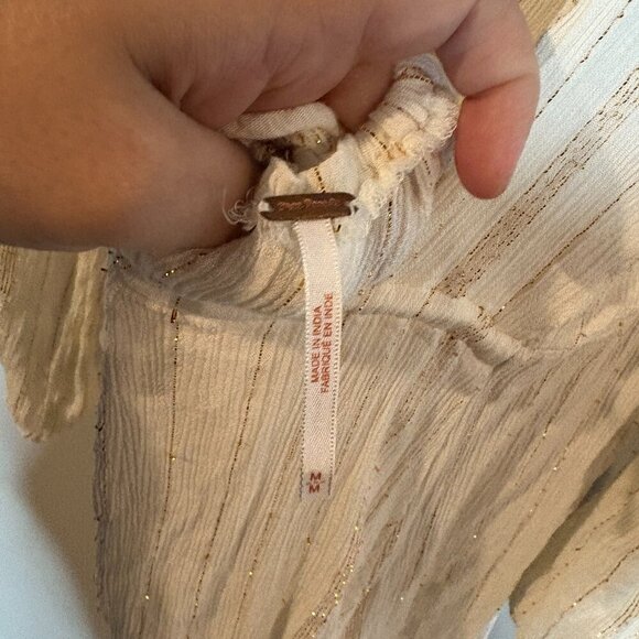 Free People Huxley Metallic Striped Open Back Maxi dress - Picture 7 of 8